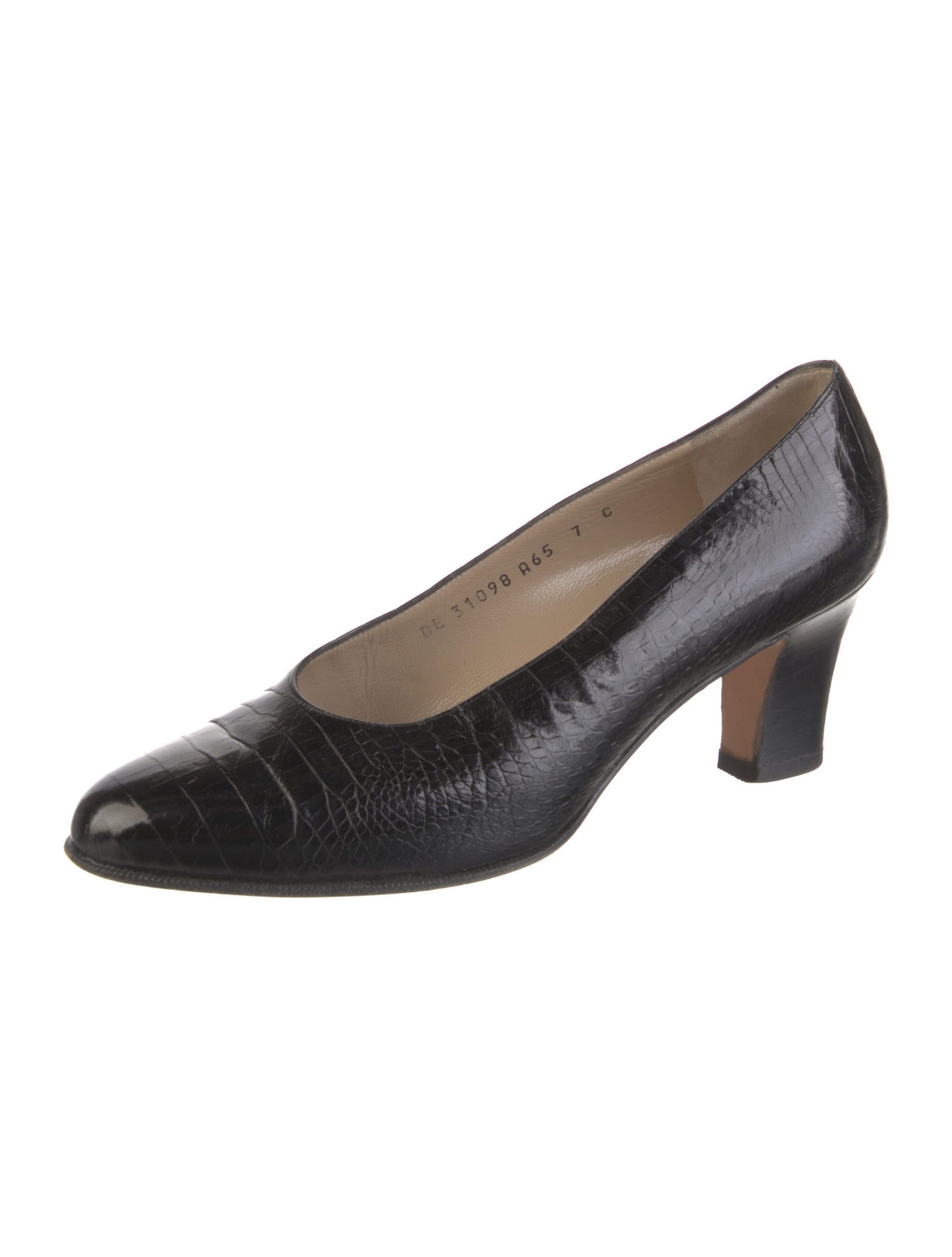 Salvatore Ferragamo Embossed Leather Pumps