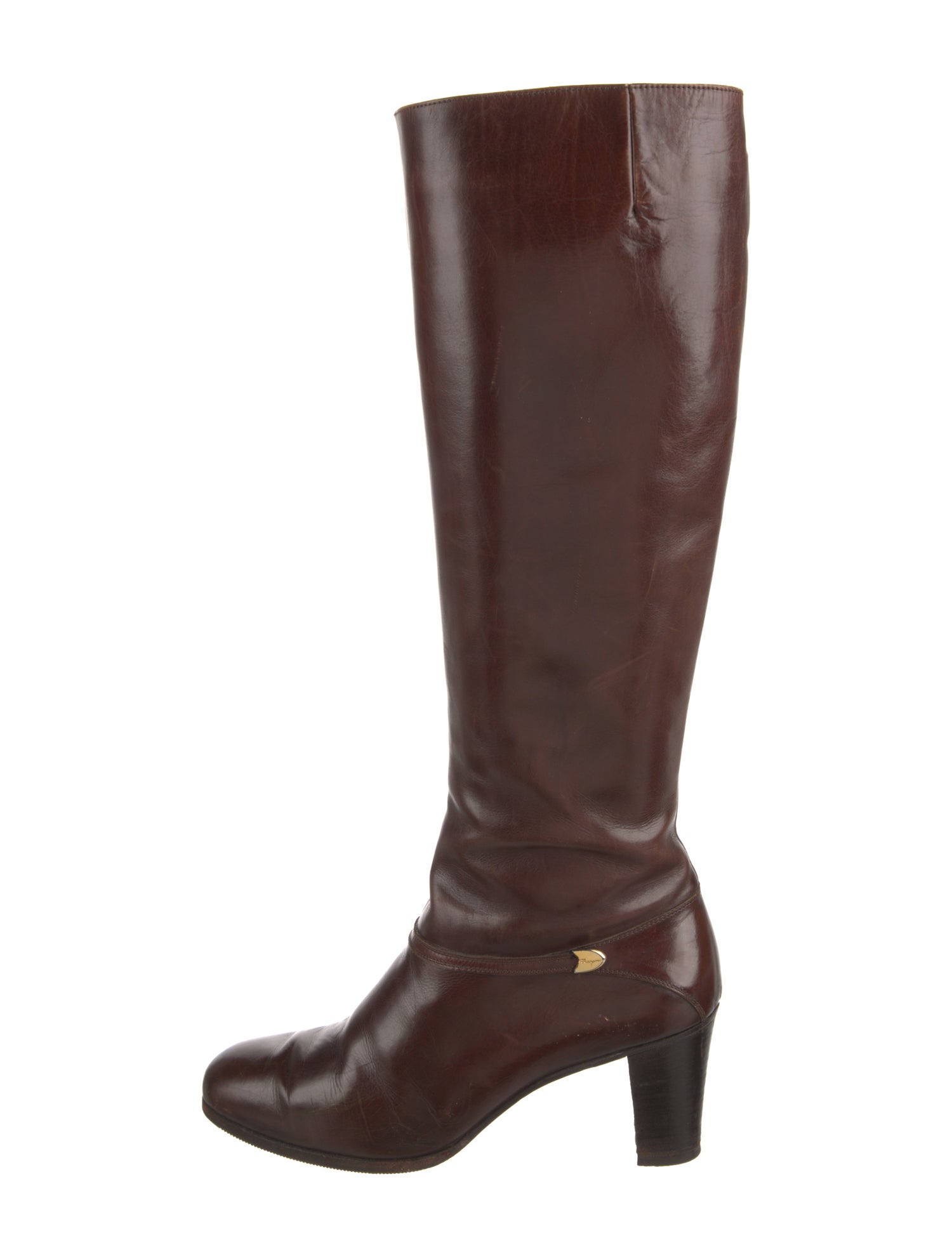 Salvatore Ferragamo Leather Riding Boots