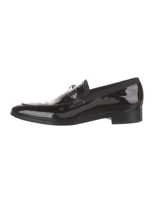 Salvatore Ferragamo Gancini Logo Patent Leather Loafers