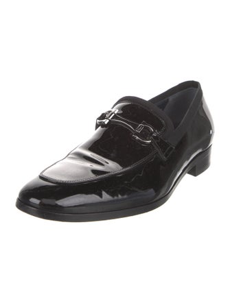 Salvatore Ferragamo Gancini Logo Patent Leather Loafers