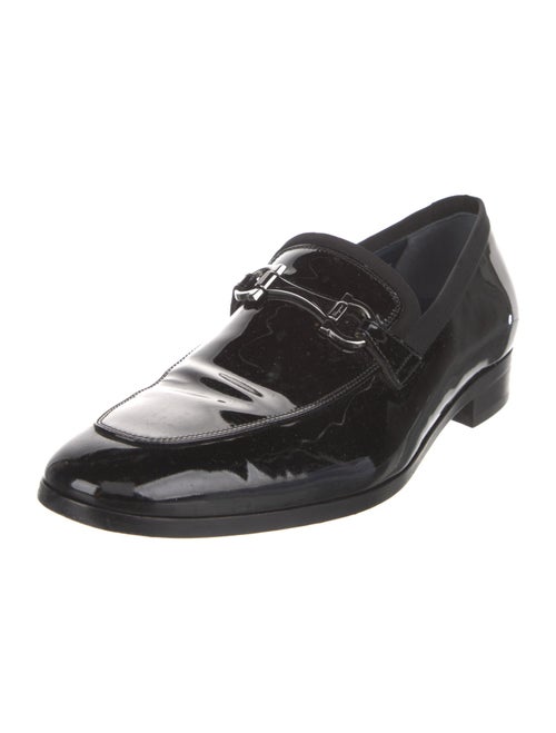 Salvatore Ferragamo Gancini Logo Patent Leather Loafers