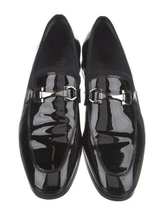 Salvatore Ferragamo Gancini Logo Patent Leather Loafers