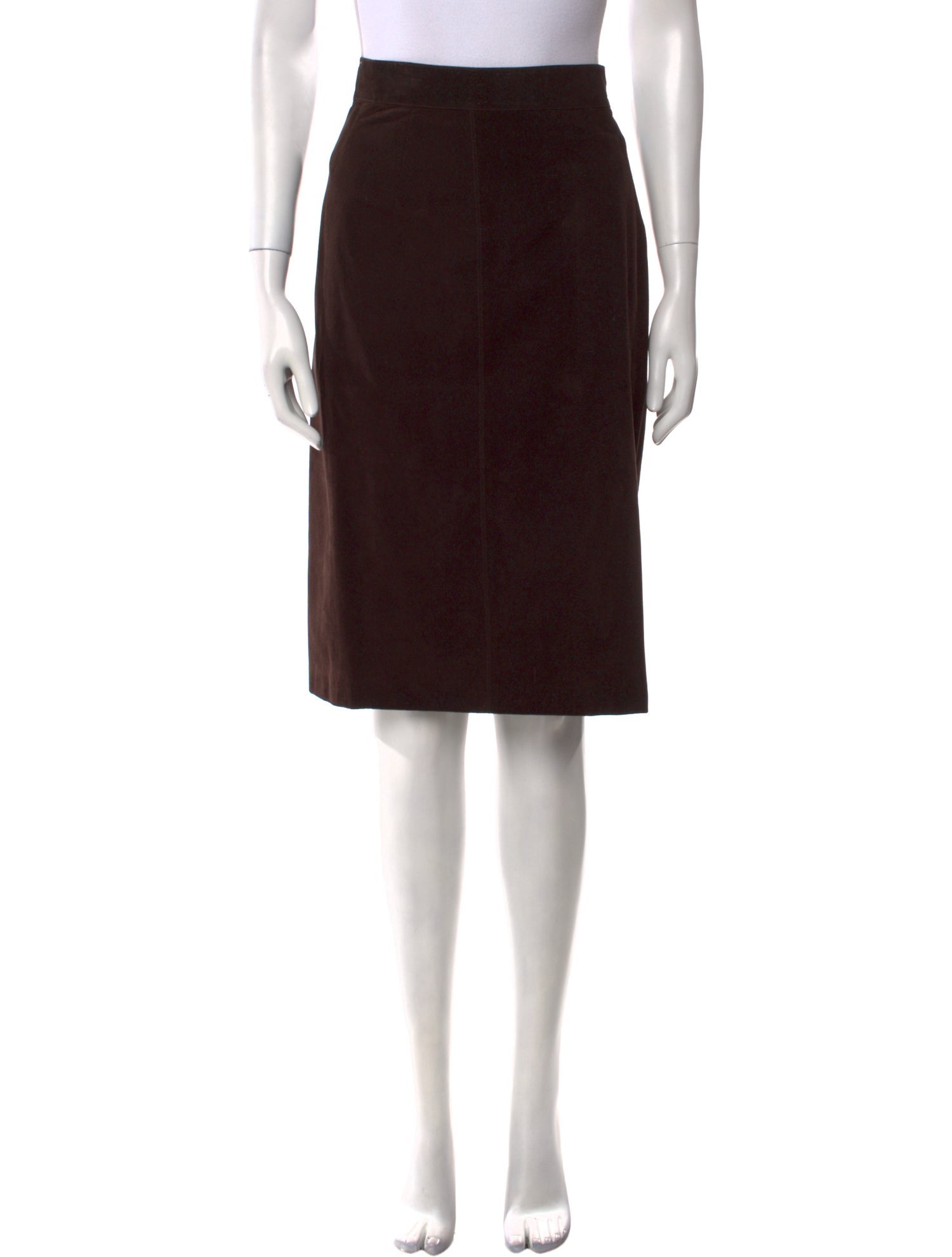 Salvatore Ferragamo Leather Knee-Length Skirt