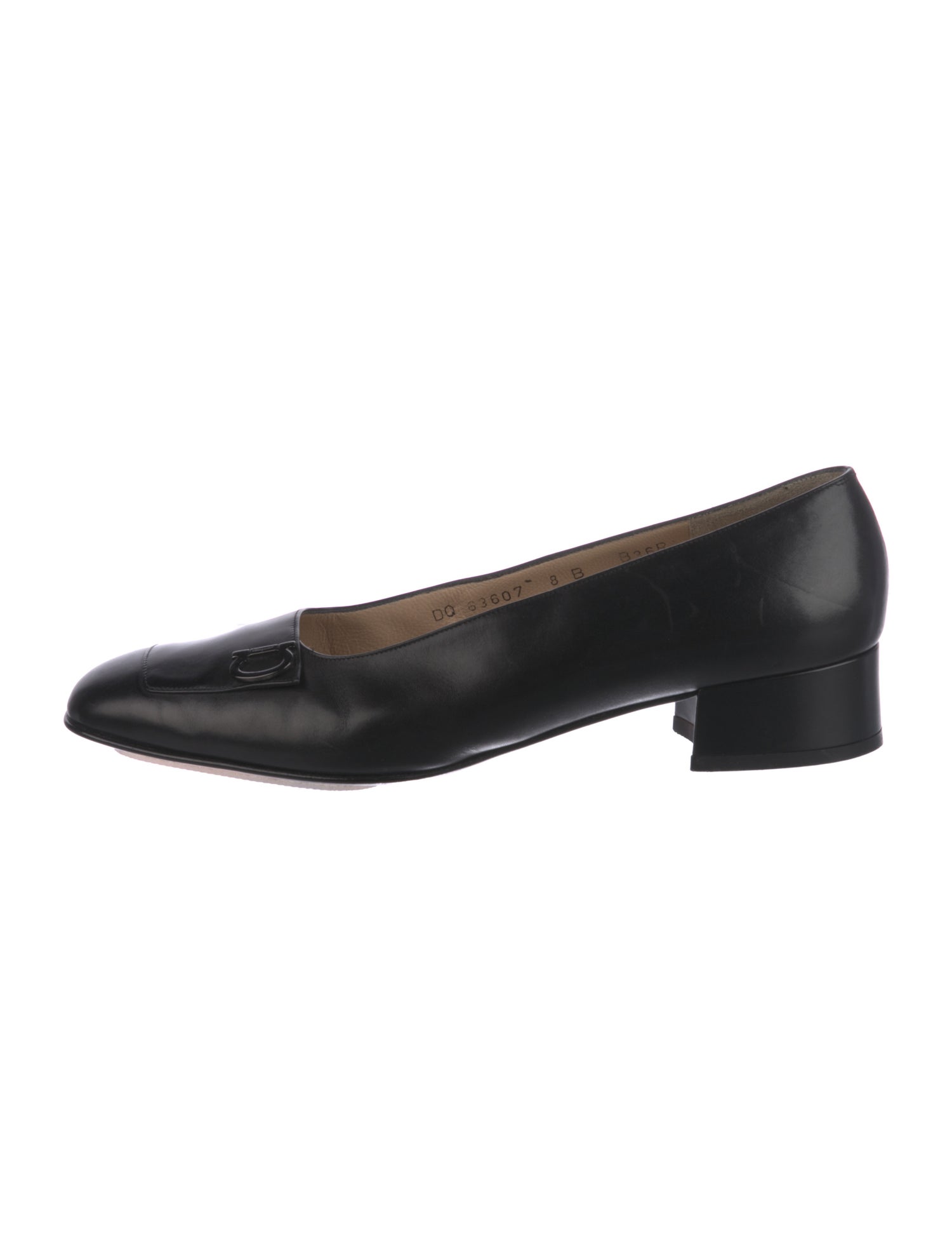 Salvatore Ferragamo Leather Bow Accents Flats