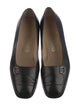 Salvatore Ferragamo Leather Bow Accents Flats
