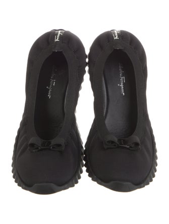 Salvatore Ferragamo Vara Bow Accent Neoprene Ballet Flats