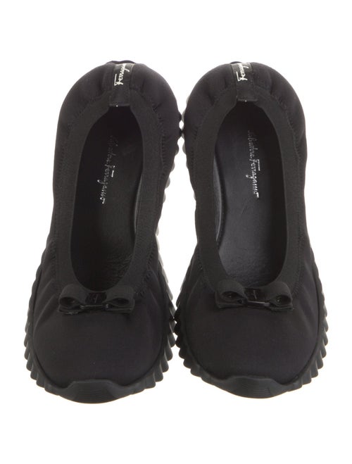Salvatore Ferragamo Vara Bow Accent Neoprene Ballet Flats