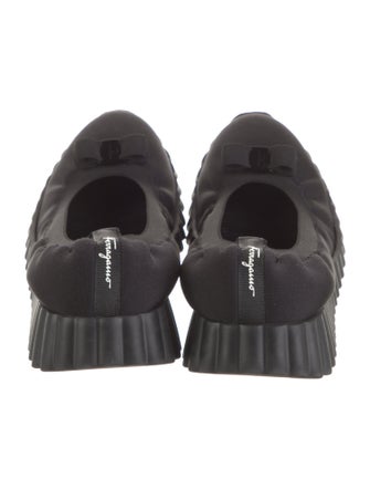Salvatore Ferragamo Vara Bow Accent Neoprene Ballet Flats