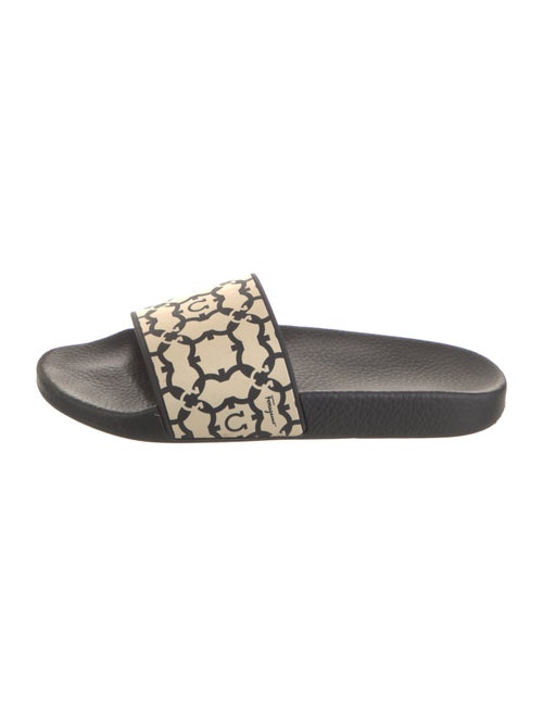 Salvatore Ferragamo Leather Printed Slides
