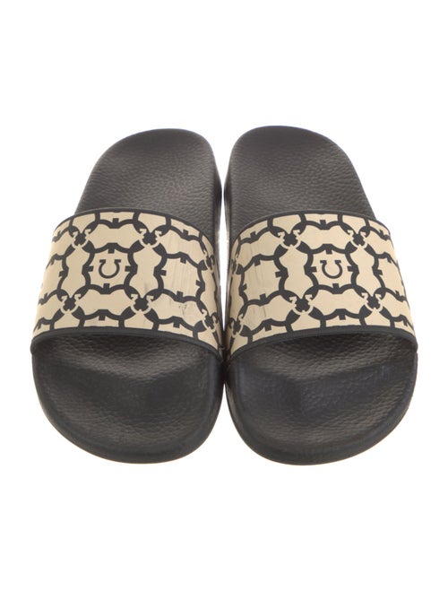 Salvatore Ferragamo Leather Printed Slides