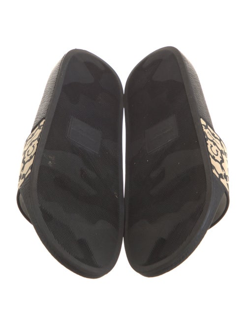 Salvatore Ferragamo Leather Printed Slides