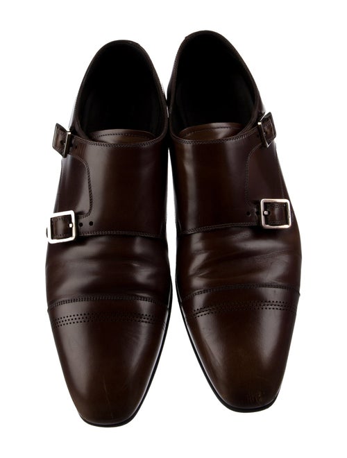 Salvatore Ferragamo Leather Monk Straps