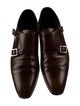 Salvatore Ferragamo Leather Monk Straps