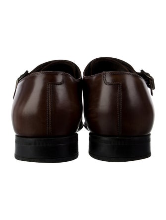 Salvatore Ferragamo Leather Monk Straps