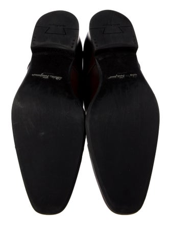 Salvatore Ferragamo Leather Monk Straps