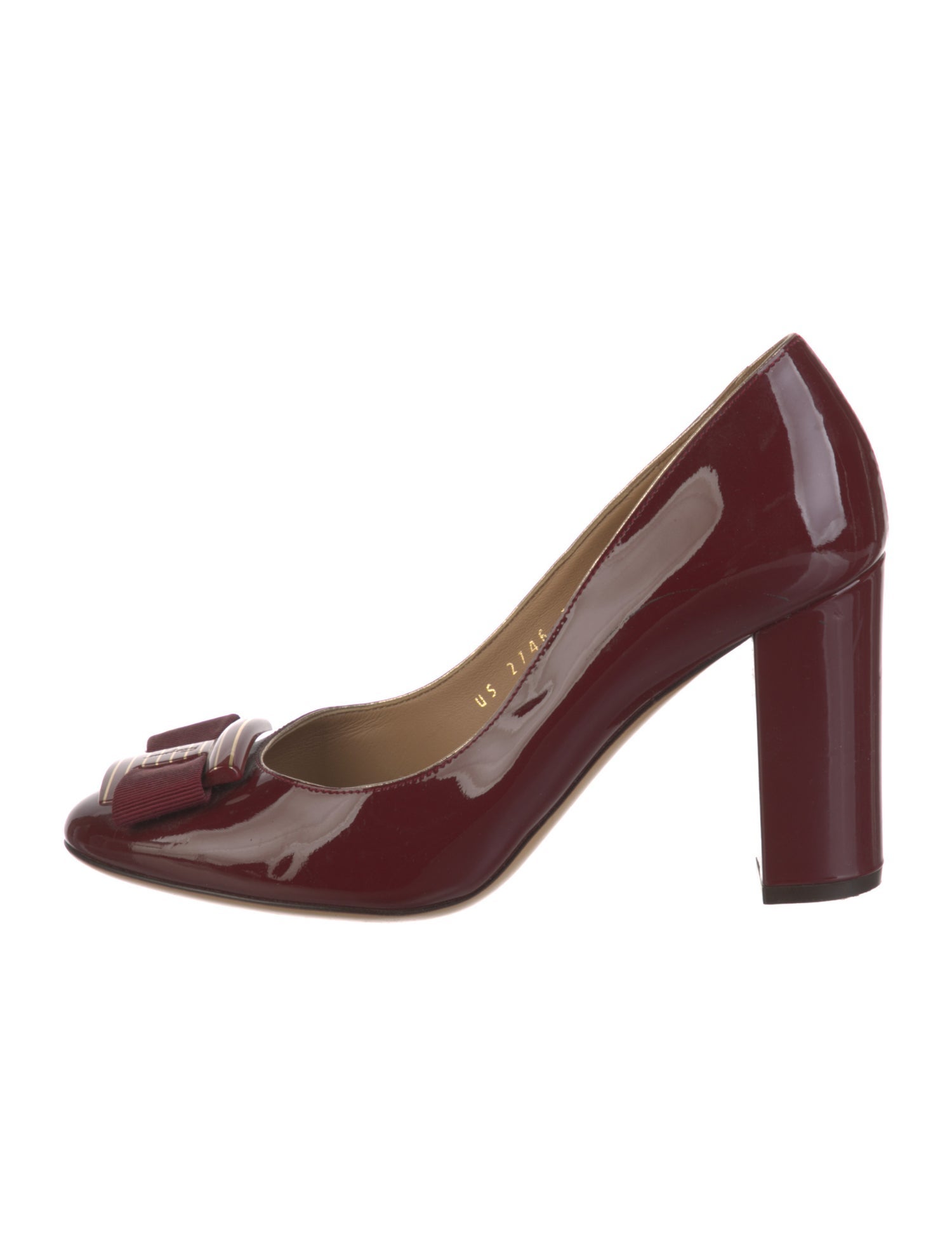 Salvatore Ferragamo Vara Bow Accent Patent Leather Pumps