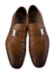 Salvatore Ferragamo Leather Monk Straps