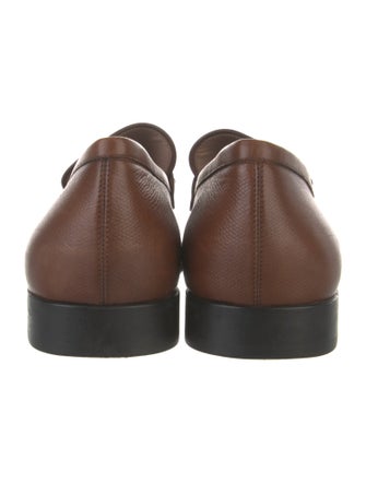Salvatore Ferragamo Gancini Logo Leather Loafers