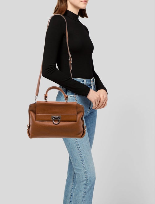 Salvatore Ferragamo Leather Top Handle Bag