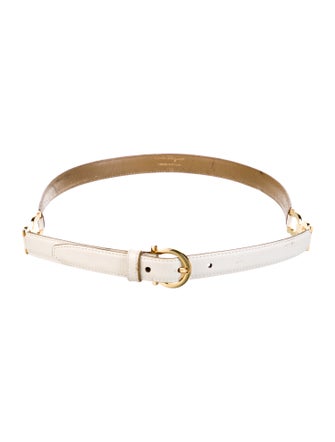 Salvatore Ferragamo Skinny Leather Waist Belt
