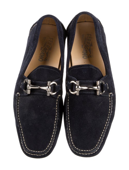 Salvatore Ferragamo Gancini Logo Suede Drivers