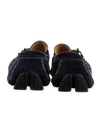 Salvatore Ferragamo Gancini Logo Suede Drivers