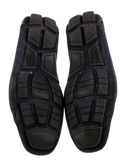 Salvatore Ferragamo Gancini Logo Suede Drivers