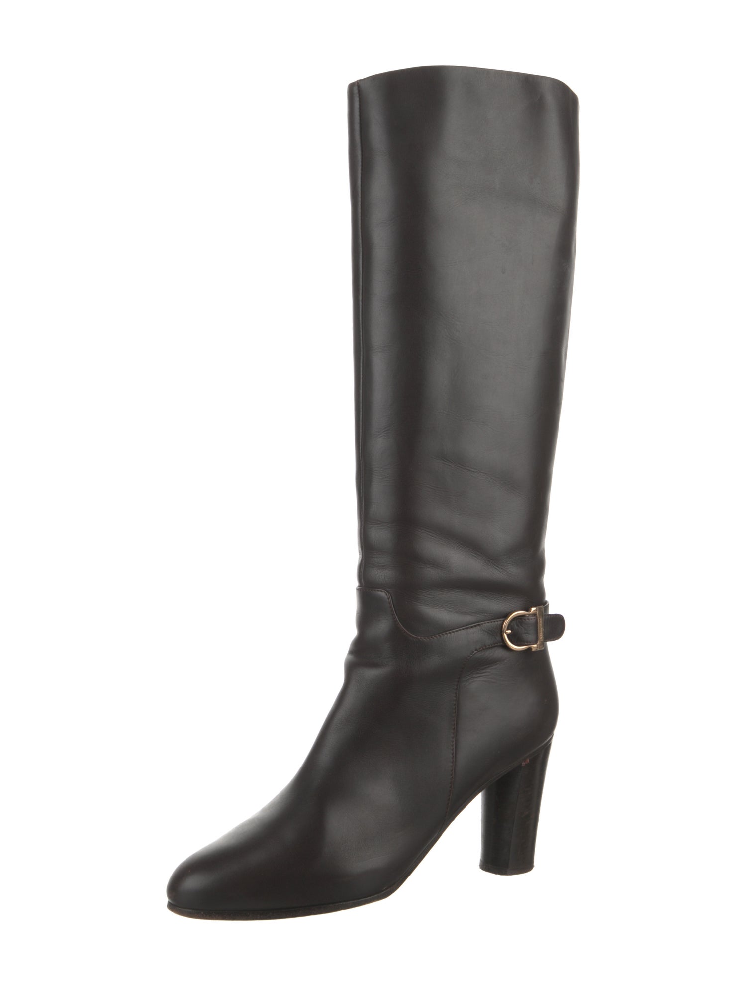 Salvatore Ferragamo Leather Riding Boots