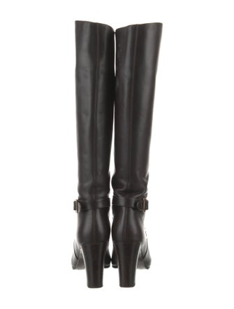 Salvatore Ferragamo Leather Riding Boots