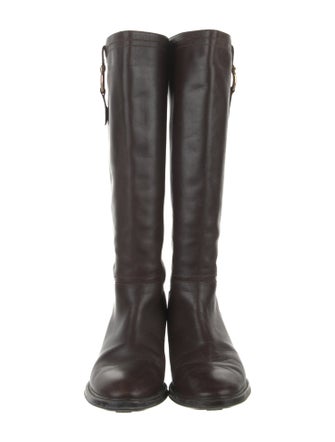 Salvatore Ferragamo Leather Riding Boots
