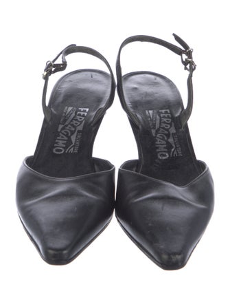 Salvatore Ferragamo Leather Slingback Pumps