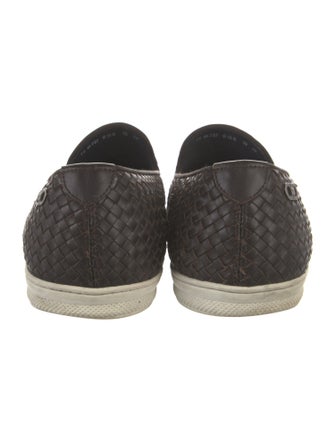 Salvatore Ferragamo Leather Braided Accents Sneakers