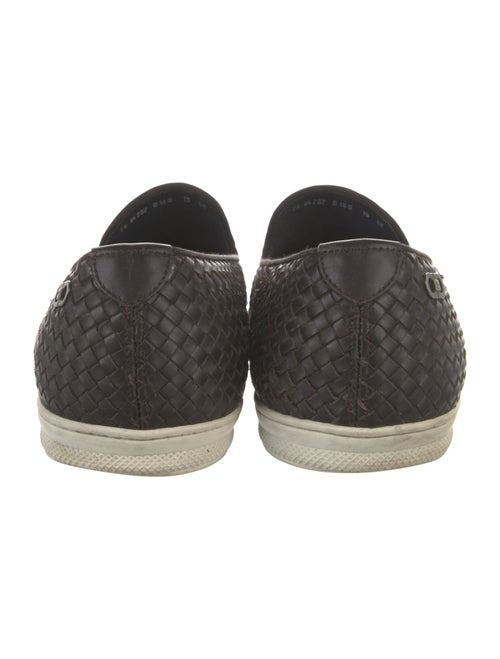 Salvatore Ferragamo Leather Braided Accents Sneakers