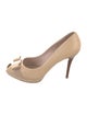 Salvatore Ferragamo Vara Bow Accent Leather Pumps