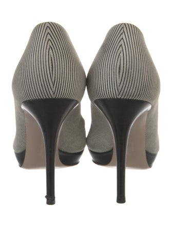 Salvatore Ferragamo Leather Striped Pumps