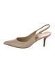 Salvatore Ferragamo Gancini Logo Leather Slingback Pumps