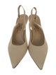 Salvatore Ferragamo Gancini Logo Leather Slingback Pumps