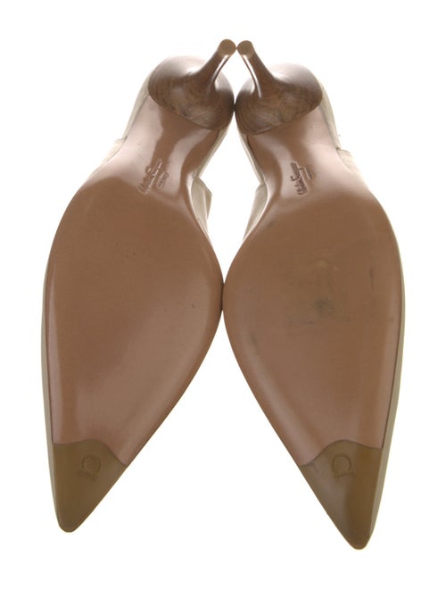 Salvatore Ferragamo Gancini Logo Leather Slingback Pumps