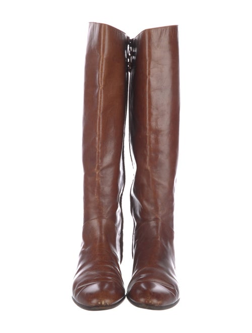 Salvatore Ferragamo Leather Riding Boots