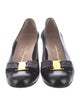 Salvatore Ferragamo Vara Bow Accent Embossed Leather Pumps