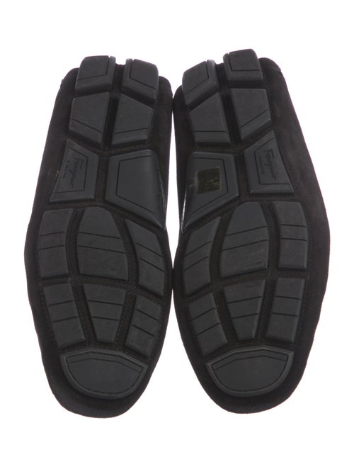 Salvatore Ferragamo Gancini Logo Suede Drivers