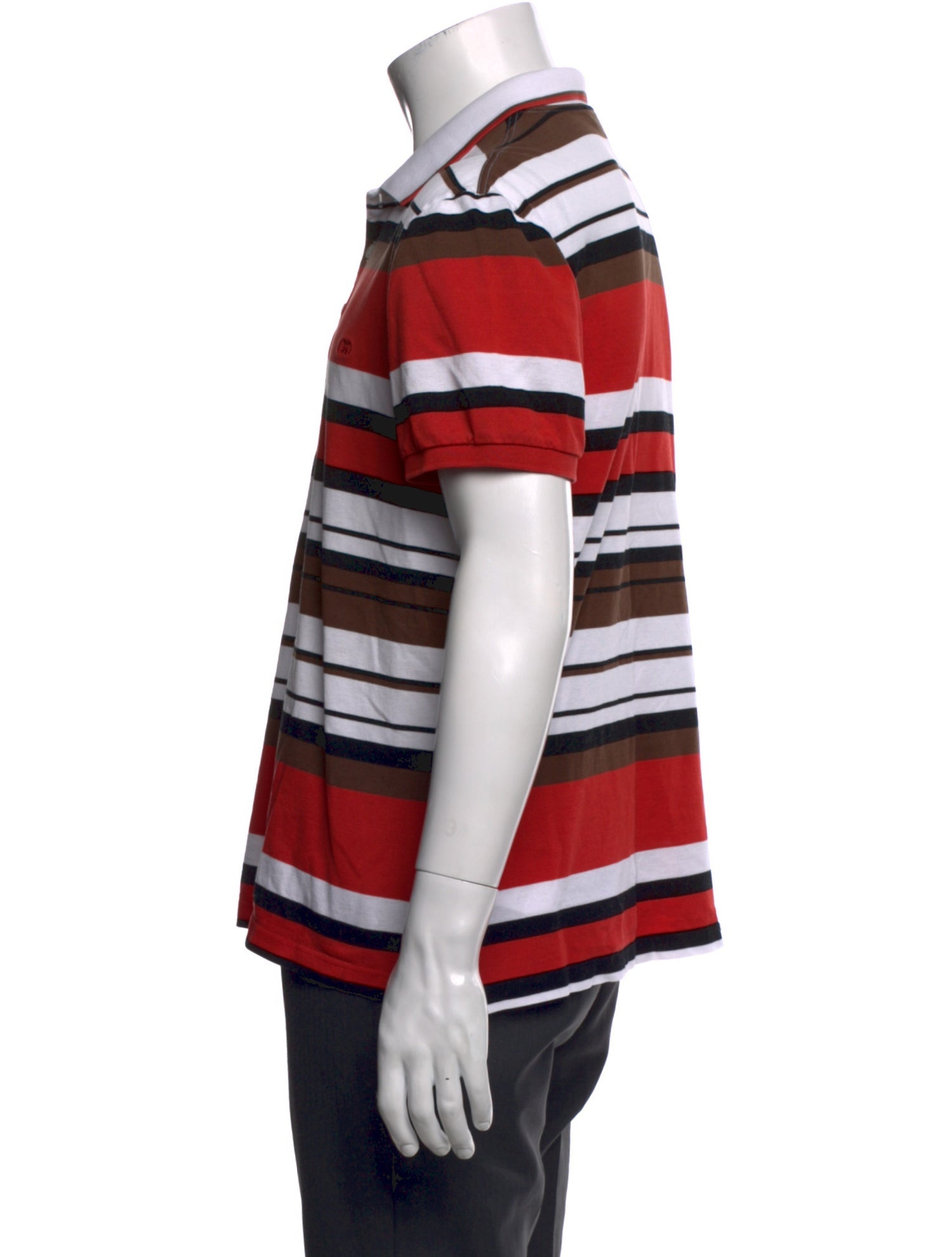 Salvatore Ferragamo Striped Collar Polo Shirt