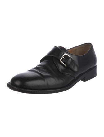 Salvatore Ferragamo Leather Monk Straps