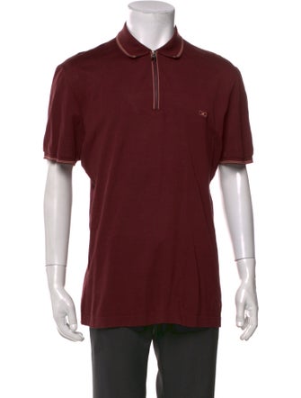 Salvatore Ferragamo Collar Short Sleeve Polo Shirt