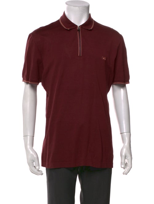 Salvatore Ferragamo Collar Short Sleeve Polo Shirt