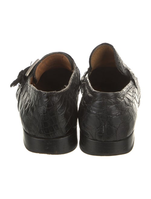 Salvatore Ferragamo Embossed Leather Dress Loafers