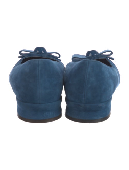 Salvatore Ferragamo Vara Bow Accent Suede Flats