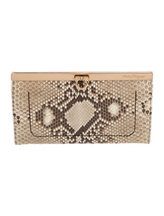 Salvatore Ferragamo Snakeskin Clutch