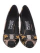 Salvatore Ferragamo Leather Floral Print Pumps