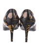 Salvatore Ferragamo Leather Floral Print Pumps